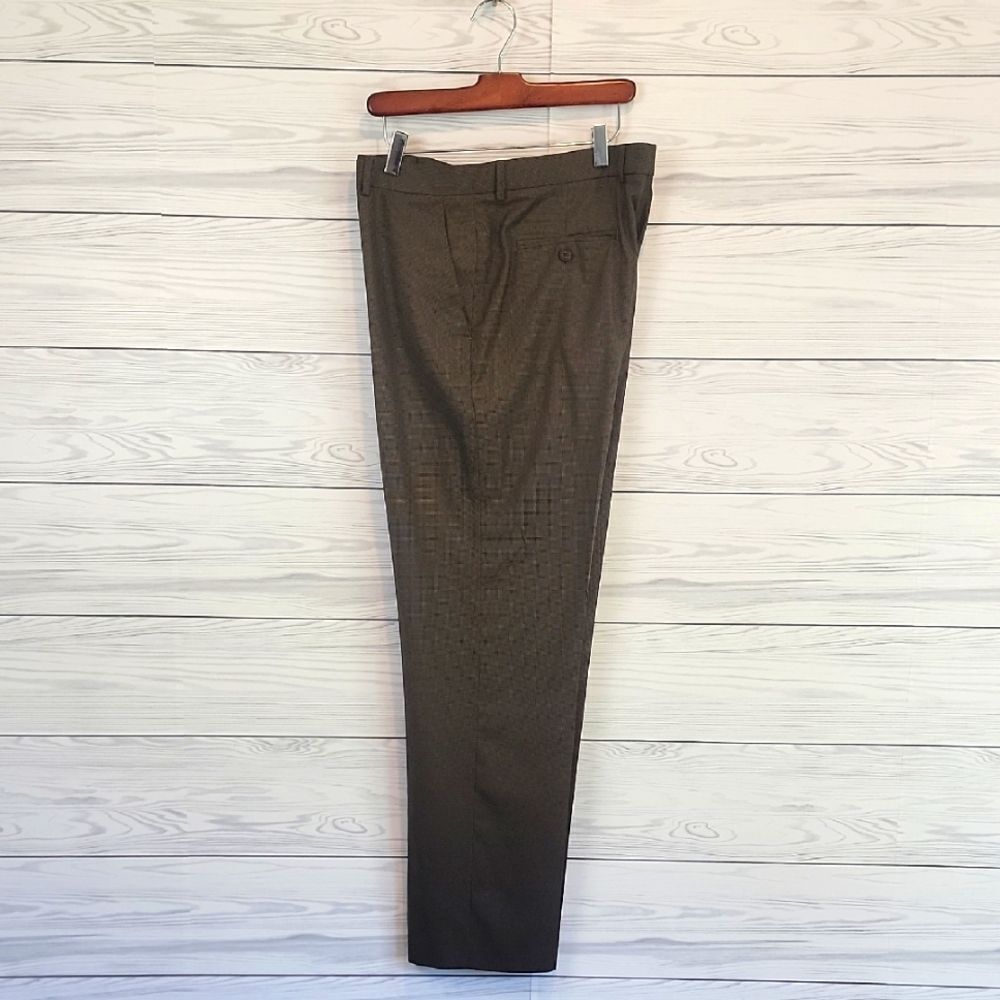 Perry Ellis Portfolio Flex Stretch Dress Pants - Brown Mens Size 38" X 32"